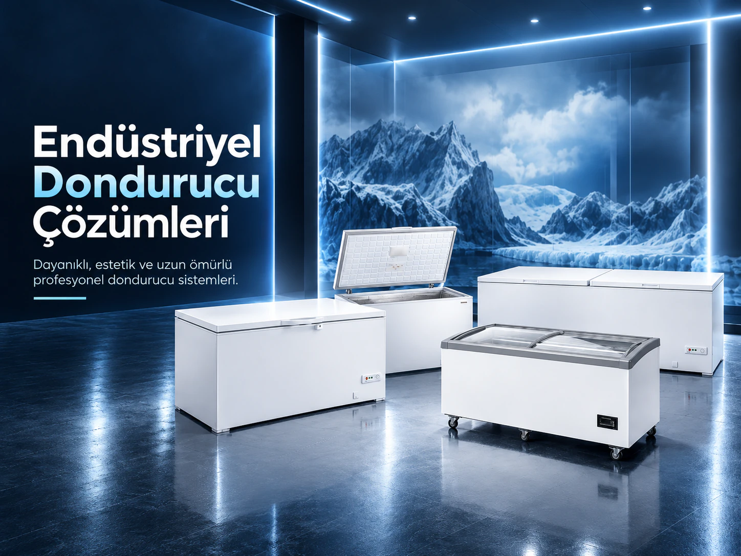 Endüstriyel dondurucu çözümleri: kapaklı ve cam kapaklı sandık tipi dondurucular